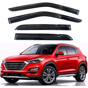 KPY Rain Guards Fit for 2016-2021 Hyundai Tucson, Out-Channel Window Visors Vent Wind Deflectors 4PC, Car Accessories for 16-21 Hyundai Tucson