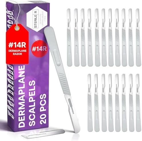 MyMed Disposable 14R Dermaplaning Razors - Pack of 19 Dermaplane Razor for Women Face, Dermaplane Scalpels Dermaplaning Tool for Face