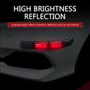 2 PCS Car Bumper Protector Strip, Reflective Anti-collision Protector for Safety Warning, Foldable Waterproof Guard Strip, Self-adhesive Scratch Cover Decorative Film (Fluorescence Red)