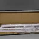 Curtain Rods for Windows 30‘’ to 62‘’, Decorative Small Curtains Rods Set, 5/ 8 inch White Splicing Metal curtain rod with Brackets for Bedroom, Living Room, Kitchen and Outdoor Patio