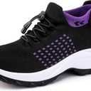 Comfortable Breathable Women Walking Shoes Slip on Trainers Women's Orthopedic Casual Ladies Shoe Thick Bottom 41