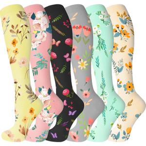 Bropite Compression Socks for Women & Men Circulation-Support Knee High Socks 20-30 mmhg-Best for Running,Medical,Nurse,Travel, S/M