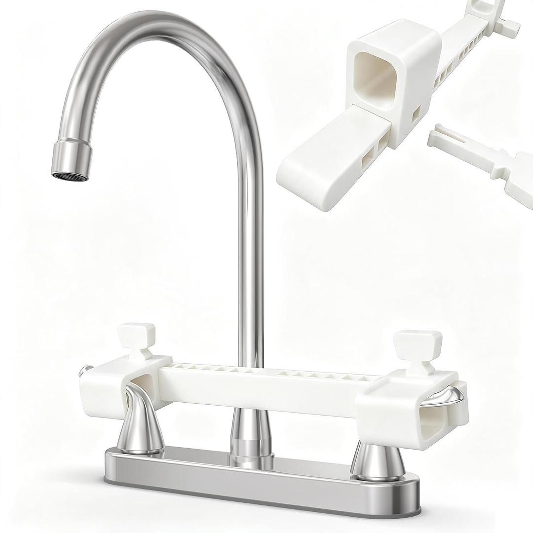 Faucet Handle Lock for 2-Handle Sinks, Adjustable Child Safety Guard