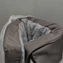 KSIIA Orthopedic Dog Bed Dog Crate Bed Waterproof for Large Dogs Deluxe Plush Washable Pet Mat with Egg Crate Foam & Removable Cover, 35 x 22 Inch, Gray (Light Grey)