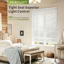 No Tools No Drill 1" Cordless Mini Blinds, Horizontal Light Filtering Blind, Vinyl Blinds for Indoor Windows 25.5" W x 36" H, White.