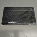 Ultra-Slim Bluetooth Keyboard Portable Mini Wireless Keyboard Rechargeable for Apple iPad iPhone Samsung Tablet Phone Smartphone iPadOS iOS Android (10 inch Black)