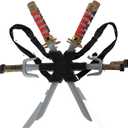Morph BPA Free Ninja Swords Kids With Back Strap, Ninja Toy Sword For Kids, Toy Weapons For Halloween (Red)