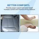 SecosAutoparts Driver Side Bottom Replacement Leather Seat Cover Gray Compatible with Chevy Silverado SLT SLE Z71 2014 2015 2016 2017 2018 2019