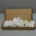 Kimura's Cabin 6pcs White Hydrangea Artificial Flowers Silk Fake Hydrangeas Faux Hydrangea Flowers with Stems for Wedding Bouquets Arrangement Home Table Centerpieces Baby Shower Party Decoration