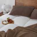 QUEEN ROSE California King Mattress Topper Cooling Extra Thick 3D Snow Down Pillow Topper Mattress Pad Cover Bed Mattress Topper, Hotel Quality, Down Alternative, Plush and Support