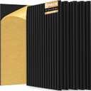 RITOLLO 6 Pack Bilayer Thickened-Sound Proof Wall Panels 47.2"x23.6"x0.72" High Density Acoustic Panels for Interior Wall Dcor, Home, Studio (Black)