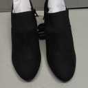 LONDON FOG Womens Bobbie Heel Ankle Booties (8, Black)