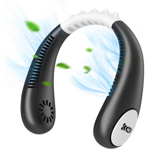 Kids Neck Fan, Portable Bladeless Fans for Kid 4-14Y Girls & Boys, 2600mAh USB Personal Mini Cooling Fan for Travel/Camping/Study, 4 Speeds, Lightweight, Compact, Perfect Summer Gifts for Kids (Black) Kids Neck Fan, Portable Bladeless Fans for Kid 4-14Y Girls & Boys, 2600mAh USB Personal Mini Cooling Fan for Travel/Camping/Study, 4 Speeds, Lightweight, Compact, Perfect Summer Gifts for Kids (Black)