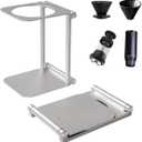 TYGHF Pour Over Dripper Stand,Portable & Foldable Espresso Machine Stand,Office Coffee Stand with base,Suitable for Office,Home,Camping