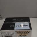 EDELHAUS Square Spice Jars with Bamboo Wooden Lid (Pack of 24) Spice Jars with Shaker Insert and 240 Labels - Bamboo Lid Glass Container for Spice Organisation [4.3 in  1.8 in]