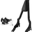 Motorcycle Backrest Sissy Bar Detachable Passenger Assembled Backrest Rear Pad Upright 28" Compatible With Harley Touring Road King Road Glide Street Glide Electra Glide Road King 2009-2026
