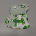 Newborn Baby Girl St Patricks Day Outfit Short Sleeve Letter Print Romper Clover Flare Pants Headband Clothes Set, 6-12M