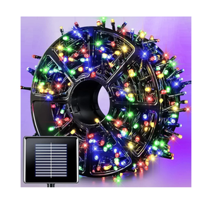 JMEXSUSS 600 LED Solar Christmas Lights Outdoor, 206.7 ft Multi Colored Christmas Lights Outdoor Waterproof, 8 Modes Solar String Light for Outside Garden Yard Patio Tree Xmas Decorations