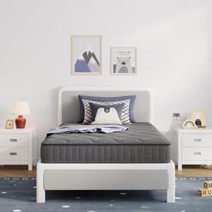 Avenco Twin Mattress, 6 Inch Twin Size Mattress in a Box for Kids, Medium Firm Hybrid Mattresses with Bonnell Spring and Gel Memory Foam for Cool Night Sleep & Pressure Relief, CertiPUR-US Certified