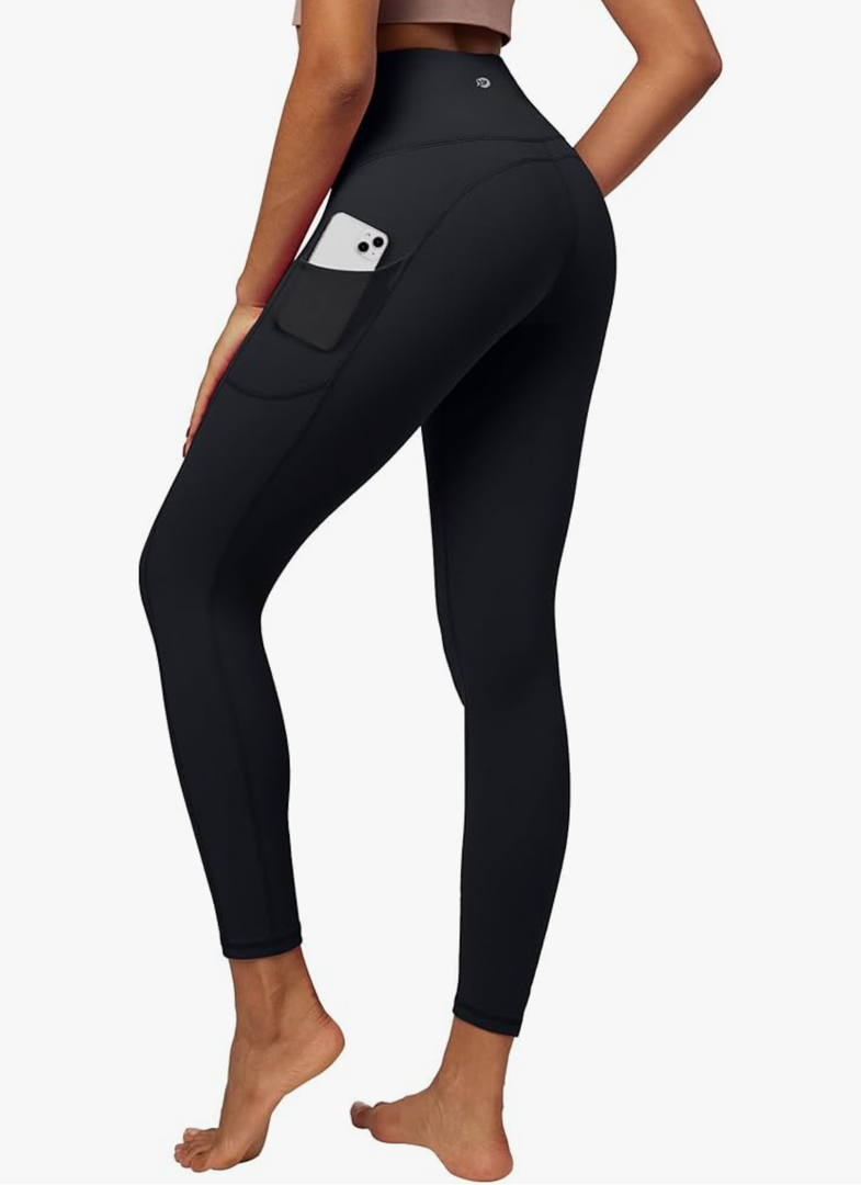 IUGA High Waist Yoga Pants with Pockets, Leggings for Women Tummy Control, Workout Leggings for Women 4 Way Stretch S