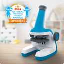 NATIONAL GEOGRAPHIC Microscope for Kids - Science Kit with an Easy-to-Use Kids Microscope, Up to 400x Zoom, Blank and Prepared Slides, Rock & Mineral Specimens, STEM Project Toy