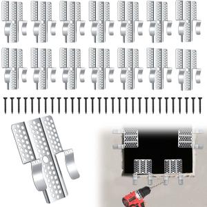 15 Pack Drywall Repair Clips 1/2 inch Drywall Fastner Clips with 30 Screws Stainless Steel Wall Patch Clips for Wall Hole Repairing
