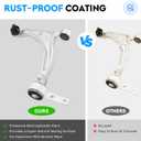 Front Lower Control Arm w/Ball Joint Assembly for Nissan Altima 2002-2006, Nissan Maxima 2004-2008, Driver & Passenger Side Suspension Kit K620166 K620167 2pc Set