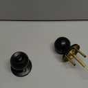 BESTTEN Keyed Entry Door Knob, Entrance Door Lock, Standard Ball, All Metal, Matte Black