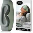 100% Blackout Weighted Sleep Mask: 3D Contoured Eye Mask with Full Coverage for Lash Extension - Soft Memory Foam,Adjustable Size - Eye Cover for Airplane Travel Essential,Meditation Blindfold