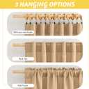 NICETOWN Linen Blend Living Room Curtains 84 inch Long 2 Panels Set, Rod Pocket & Back Tab Privacy Added Thick Flax Semi Sheer Window Curtains & Drapes for Bedroom/Farmhouse, Burlap, W55 x L84