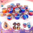 28 Pack Valentines Day Gifts for Kids Classroom - Galaxy Slime with Valentines Day Cards for Kids School, Valentine Classroom Exchange Prizes, Party Favors, Non Candy Gift Exchange