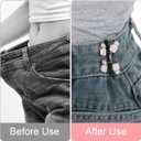 72PCS Pant Waist Tightener for Women, Jean Clips to Tighten Waist Adjustable Pants Button Tightener No Sewing Decoration Accessories Waistband Tighteners for Jeans, Skirts (12 Sets)