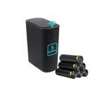 5 Gallon Motion Sensor Bathroom Trash Can Automatic Garbage Cans with Lid Touchless Smart Slim Plastic Trash Bin for Kitchen, Bedroom, Toilet, Office, Living Room (Black)