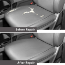 Leather Repair Patch, Breathable Perforated Self Adhesive Repair Patch, Furniture Couch Car Seats Office Chairs Sofa Repair Refurbished Faux Leather Patch (Light Gray,7.8x11.8 inch)