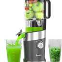Aeitto Cold Press Juicer, Juicer Machines with Large Feed Chute, For Whole Vegetables and Fruits, Professional Juice Maker Easy to Clean, High Juice Yield, Easy to Assemble, Self Feeding