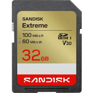 SANDISK 32GB Extreme SD Memory Card, Up to 100MB/s Read Speeds, UHS-I