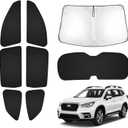 T TGBROS Windshield Sun Shade for Subaru Ascent 2019-2025 2026 Car Window Shades Thicken UV Block and Blackout Privacy Foldable Sunshades 8PCS Accessories Keep Cool Sun Visor Covers