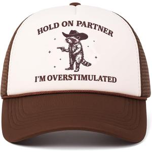 Baseball Trucker Hat for Women, Mesh Back Cap