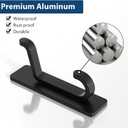 pickpiff Wall Hooks for Coat and Towel: 13LB Strong Adhesive Door Hanger Stick on, Black 4 Pack