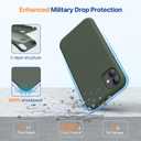 Miracase Designed for iPhone 11 Phone Case, with Screen Protector, Liquid Silicone Gel Rubber Full Body Drop Protection Shockproof Cover Phone Case for iPhone 11 6.1 inch, Dark Green