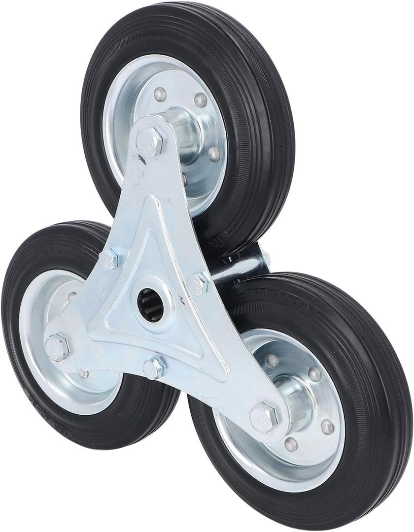 Shopping Cart Caster, 6 Inch 300LBS Load Capacity Shopping Cart Stair Climbing Wheels Replacement, Stair Climbing Caster Triangle Trolley Wheels for Laundry Cart