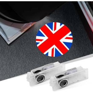 2Pcs Car Door Lights Projector for Clubman/Countryman/Paceman/Sports/Cooper R55 R56 R57 R58 R59 R60 R61 F55 F56 F57 Car Accessories - Ghost Shadow Welcome LED Puddle Lights