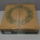 YULETIME 6 ft Lighted Christmas Garland, Battery Operated with 20 Fairy Lights Artificial Garland, Red Baubles, Berries, Poinsettia, Spruce Branches, Pine Needles