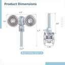 8 PCS Wheel Rollers, Gate Trolley Assembly Barn Door Rollers with 0.47 Inches Threads, 360-Degree Beam Trolley Rollers Applied for Mount Heavy Barn or Shed Sliding Doors