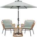 MASTERCANOPY Patio Umbrella for Outdoor Market Table (7.5ft,Light Gray)