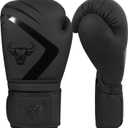 BEAST RAGE Boxing Gloves Muay Thai Kickboxing MMA Fight Bag Training Punch Hitting Workout Men Women Sparring Fitness Mitts Heavy Padded Martial Arts Sports (12 OZ, Matte Black)