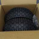 AR-PRO (2 Pack) 13 x 5.00-6" Tire and Wheel, Universal Tubeless Lawn Mower Tires with Rim, 3" Centered Hub and 3/4" Bushings - Fit for Most Riding Mower, Garden Lawn Tractor (Silver Rims) (13 x 5.00-6" Tubeless (Centered Hub), Silver)