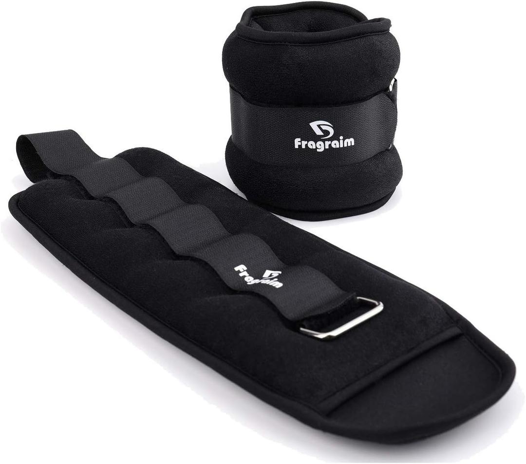 Ankle Weights, 1/2/3/4/6/8/10 LBS 1 Pair Wrist Leg Arm Weights for Women, Kids and Men, Comfortable and Soft, Perfect for Dancing, Running, Walking, Fitness, Workout, Physical Therapy (Black)
