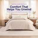 YnM King Size Linen Weighted Blanket for Adults (88x104 Inches, 50 Pounds, Palm Tree), Exclusive Smallest Compartments with Glass Beads, Extra Heavy Bed Blanket for Two Persons on Queen or King Bed, 88 in x 104 in 50 lb