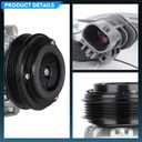 Air Conditioner AC Compressor with Clutch Fit for Chevrolet Cruze 1.4L 2012-2015, fit for Cruze Limited 1.4L 2016 Note-Mount Type: 3 Tangent One On Rear Head, for Cruze 2015 only fit Engine VIN B